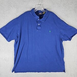 Polo Ralph Lauren‎ Polo Shirt Mens Tall 3XLT Performance Short Sleeve Popover